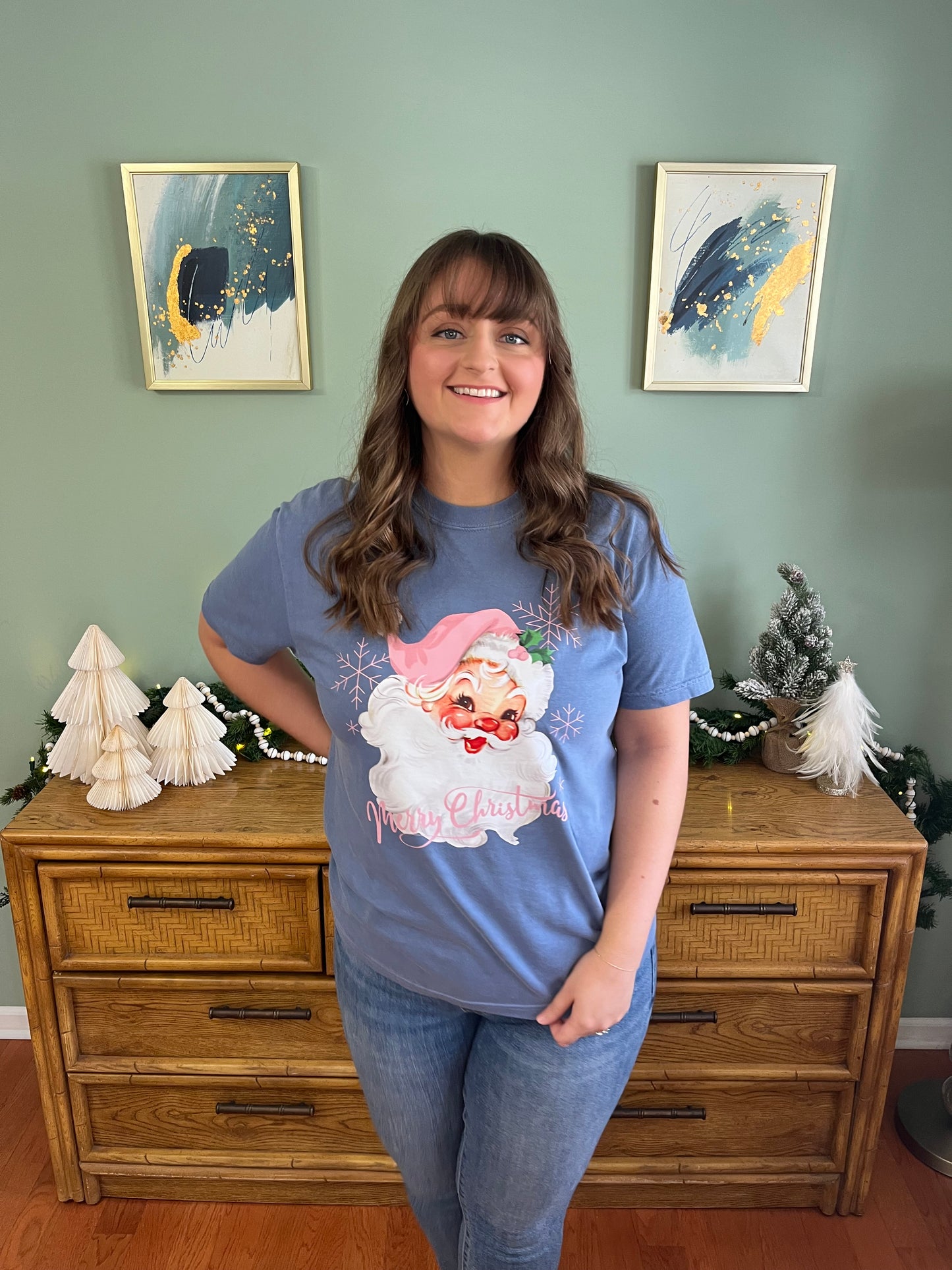 Merry Christmas Vintage Santa Tee