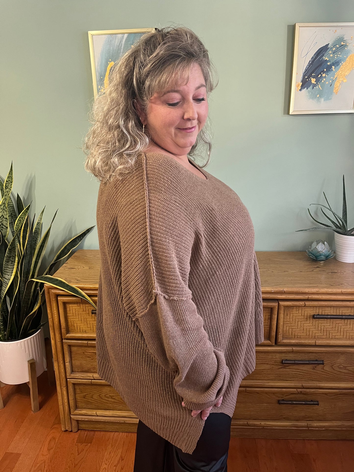 Warm Mocha Hug Sweater