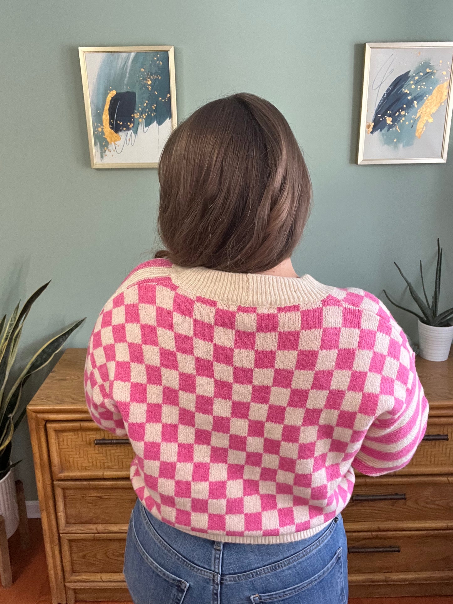 Sweet Stripes & Checks Cardigan