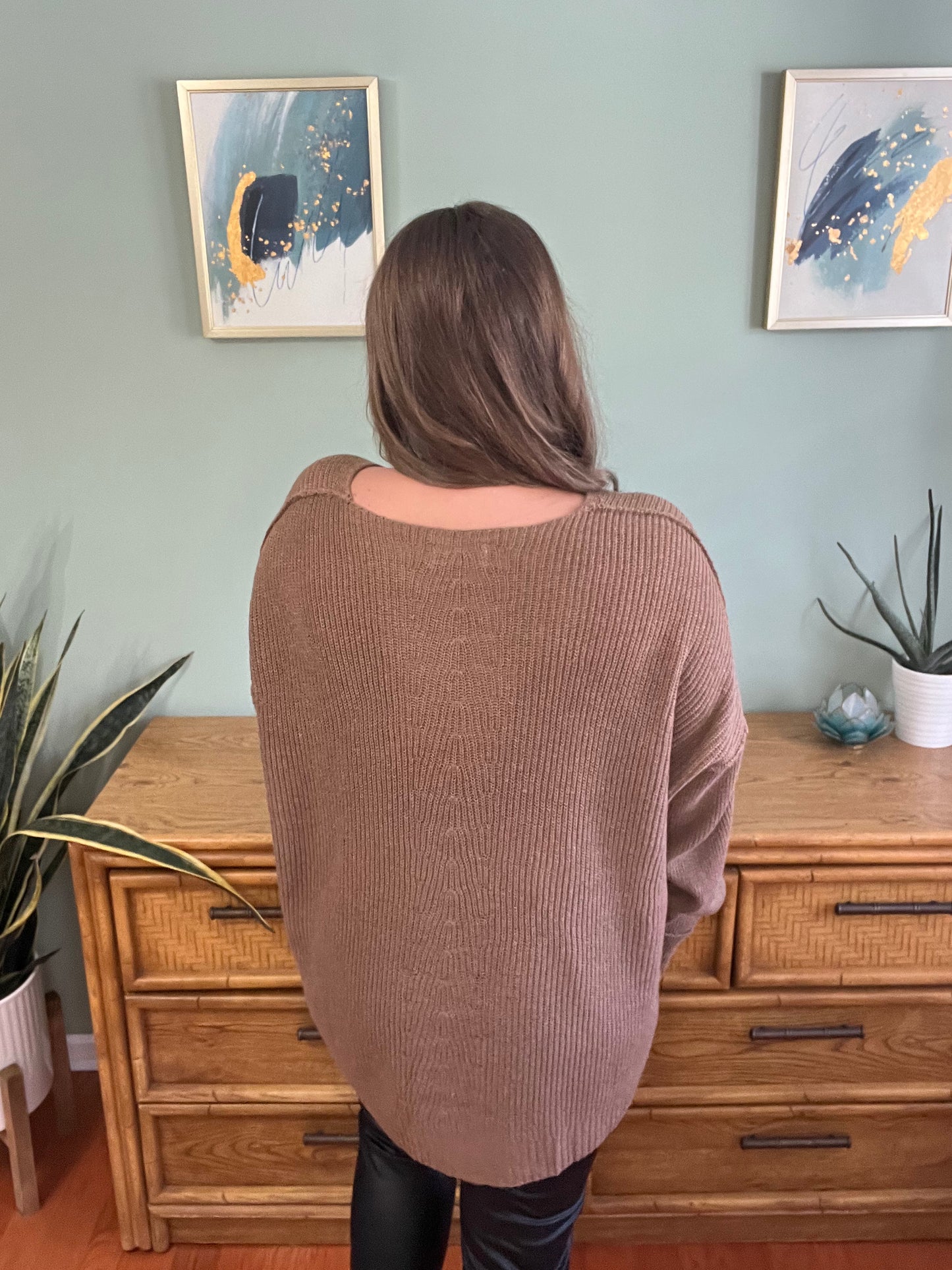 Warm Mocha Hug Sweater