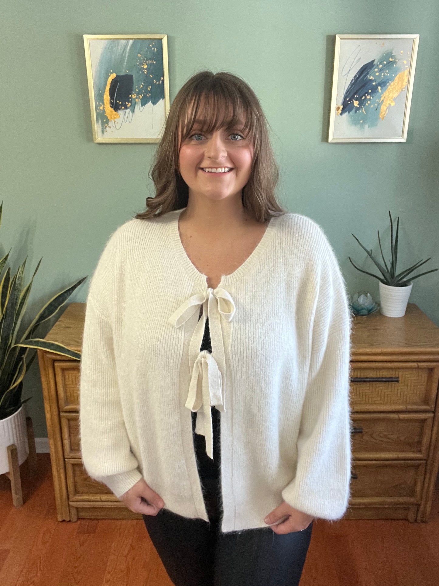 Cozy Bow-Tied Cardigan