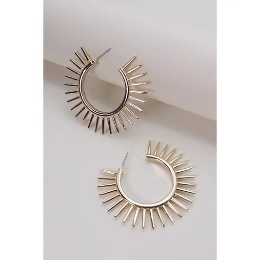 Sunburst Hoop Earrings