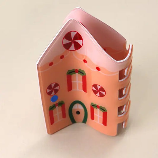 Gingerbread House Claw Clip